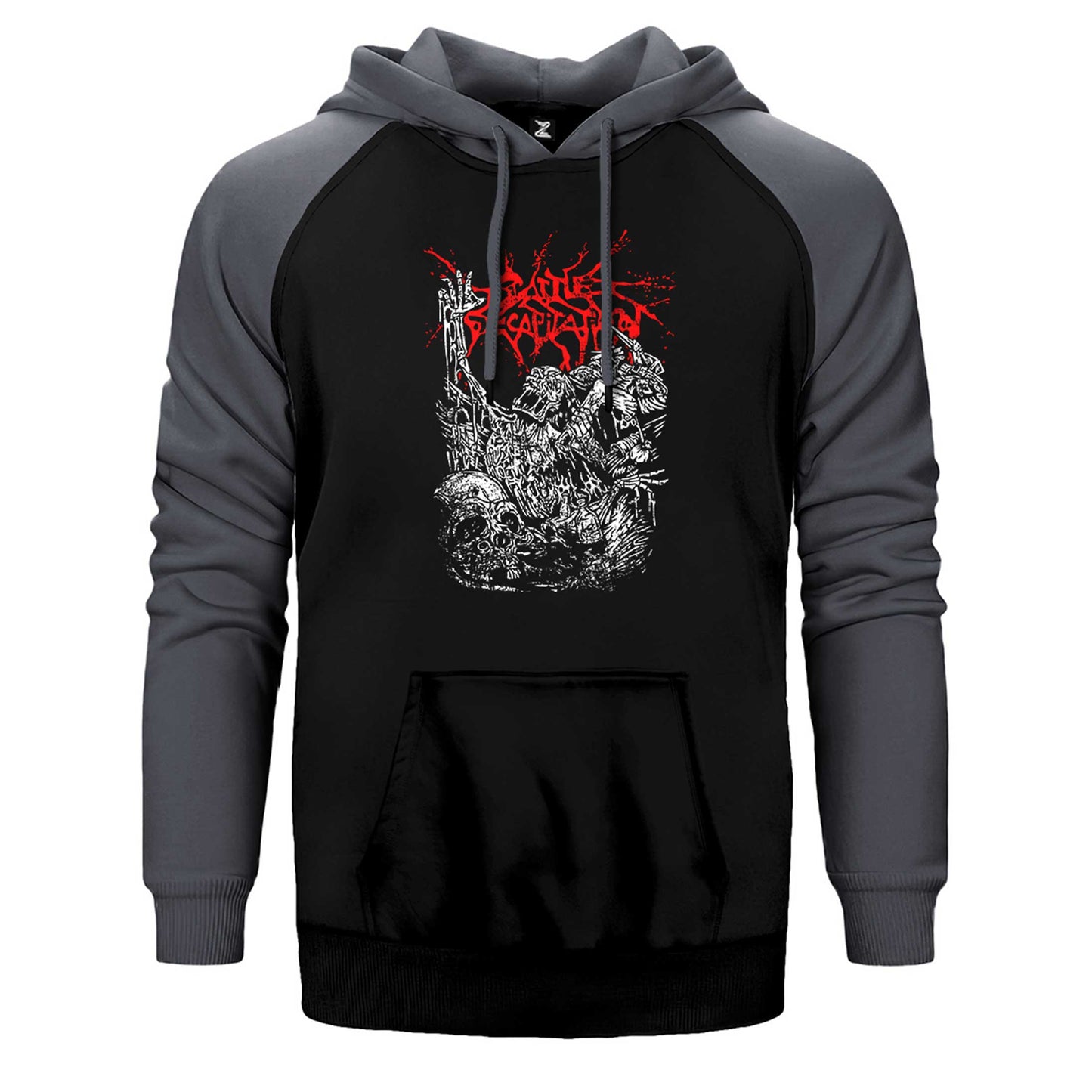 Cattle Decapitation Design Classic Çift Renk Reglan Kol Sweatshirt / Hoodie
