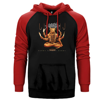 Cattle Decapitation Karma Bloody Karma Çift Renk Reglan Kol Sweatshirt / Hoodie