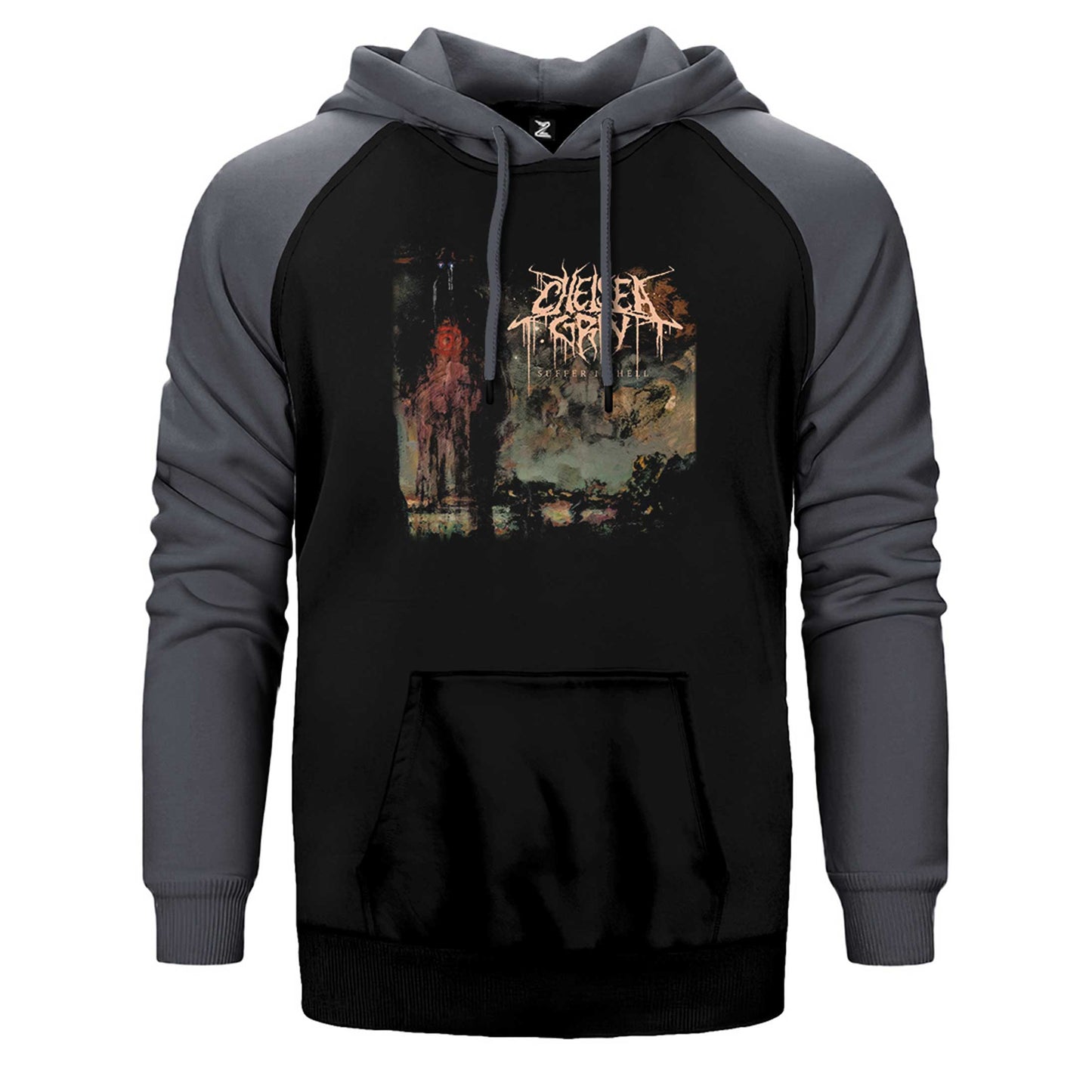 Chelsea Grin Suffer in Hell Çift Renk Reglan Kol Sweatshirt / Hoodie