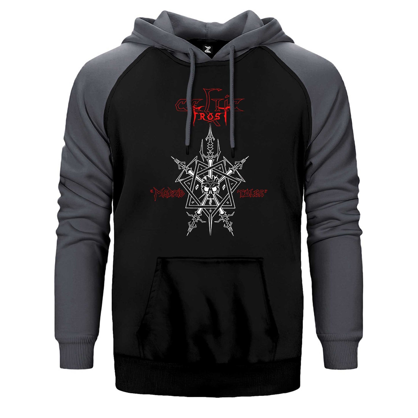 Celtic Frost Morbid Tales Çift Renk Reglan Kol Sweatshirt / Hoodie