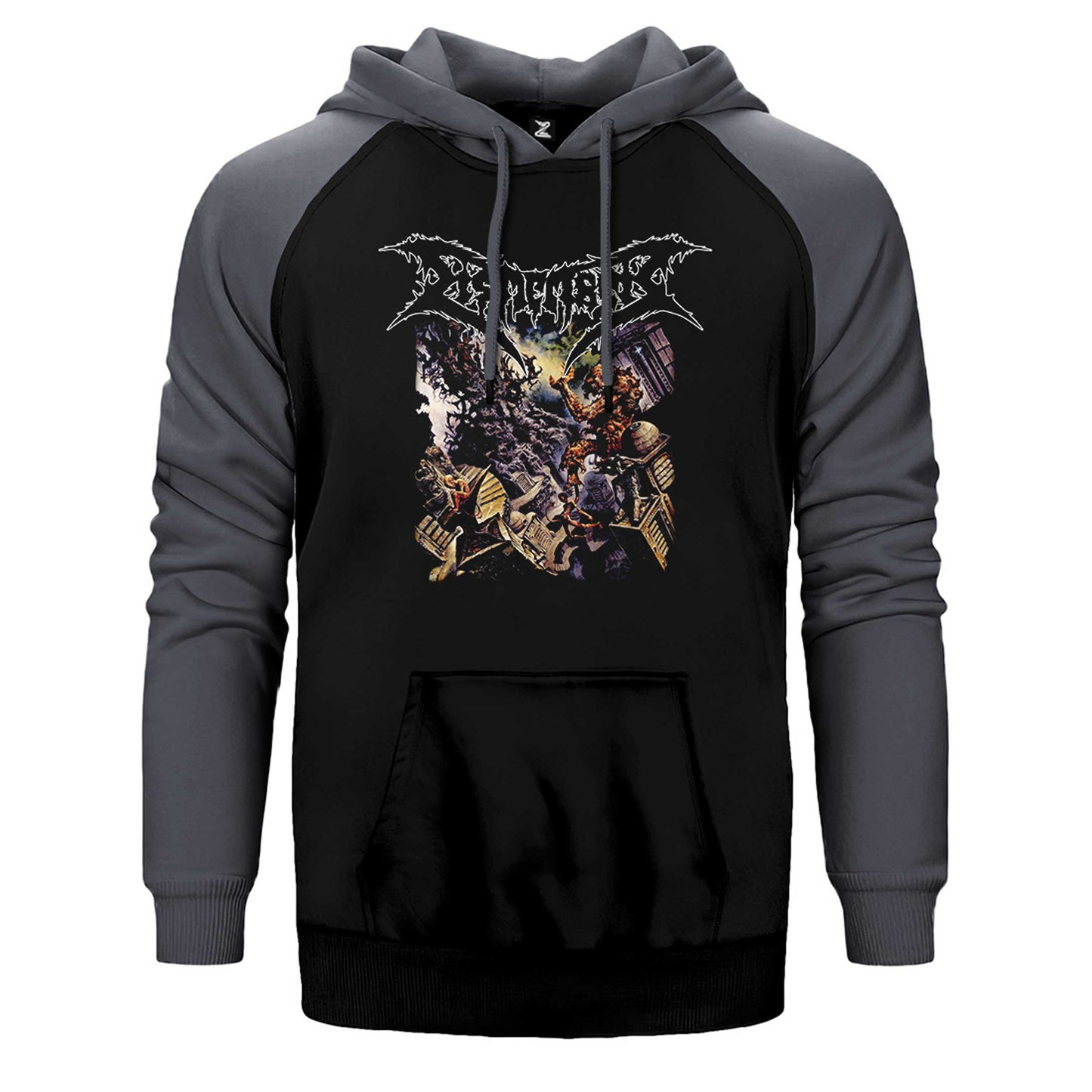 Dismember Where İroncrosses Grow Çift Renk Reglan Kol Sweatshirt / Hoodie