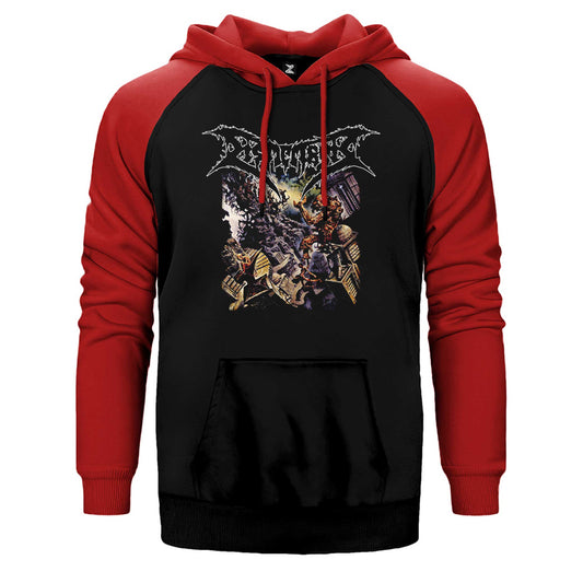 Dismember Where İroncrosses Grow Çift Renk Reglan Kol Sweatshirt / Hoodie