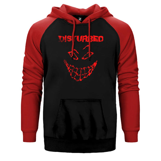 Disturbed Logo Essential Çift Renk Reglan Kol Sweatshirt / Hoodie