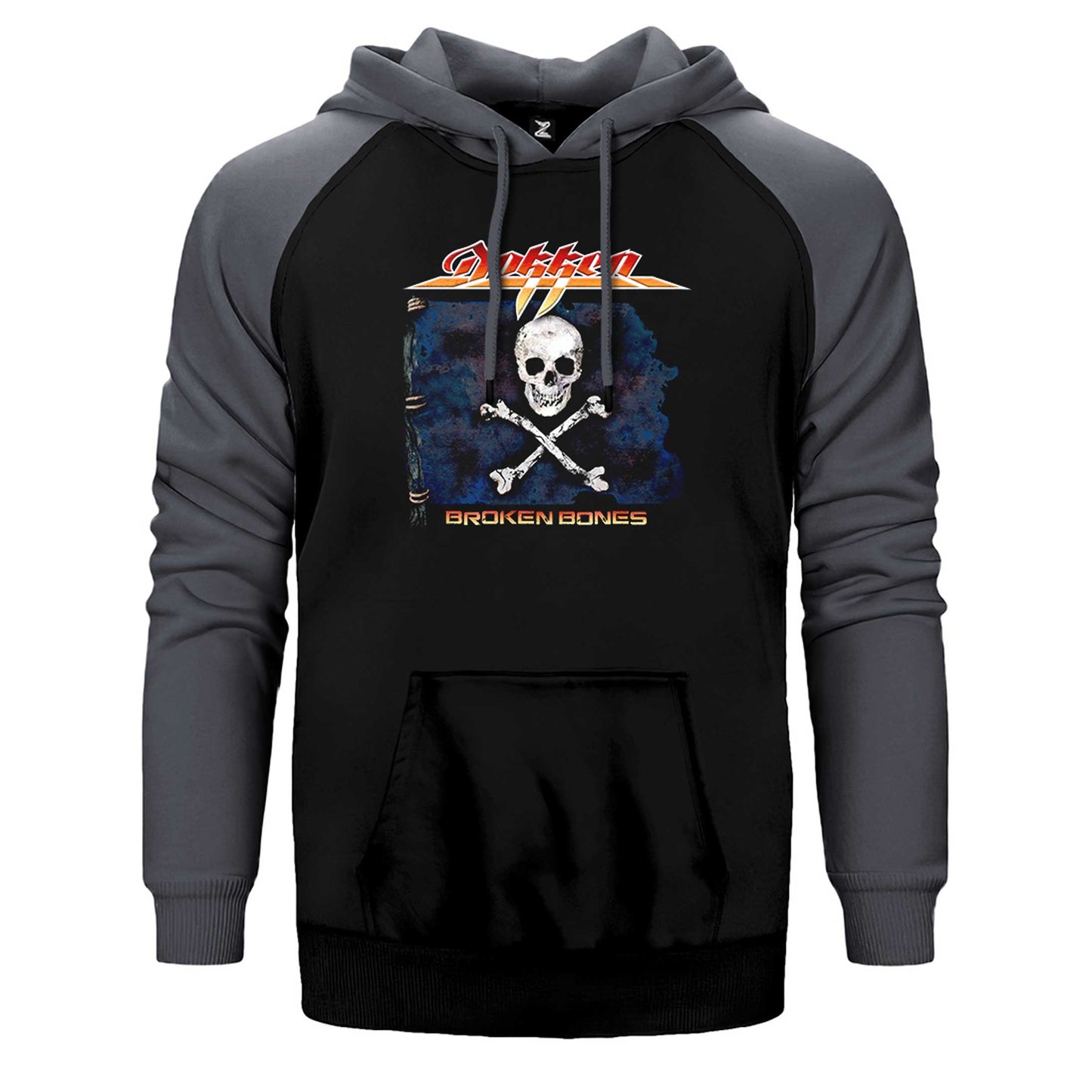 Dokken Broken Bones Çift Renk Reglan Kol Sweatshirt / Hoodie
