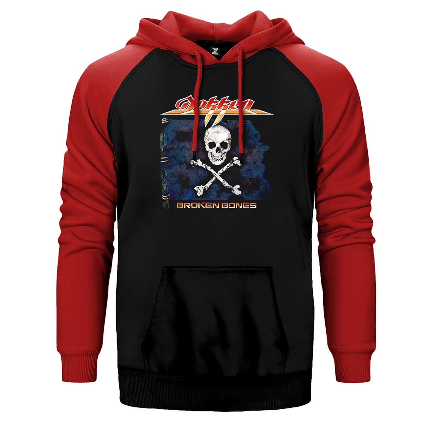 Dokken Broken Bones Çift Renk Reglan Kol Sweatshirt / Hoodie