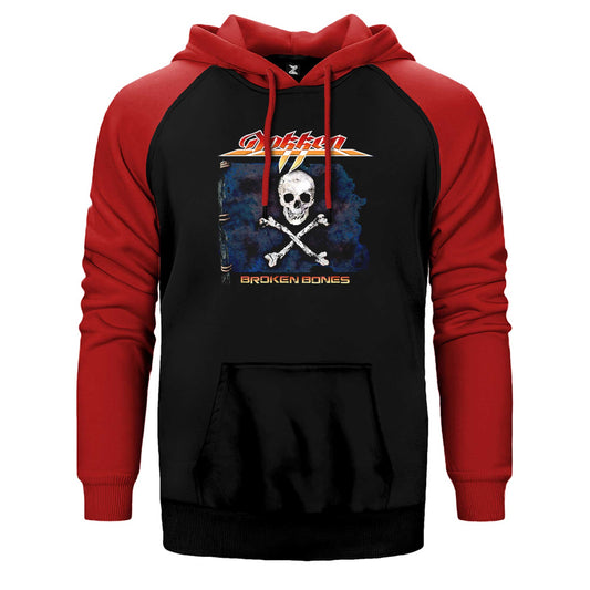 Dokken Broken Bones Çift Renk Reglan Kol Sweatshirt / Hoodie