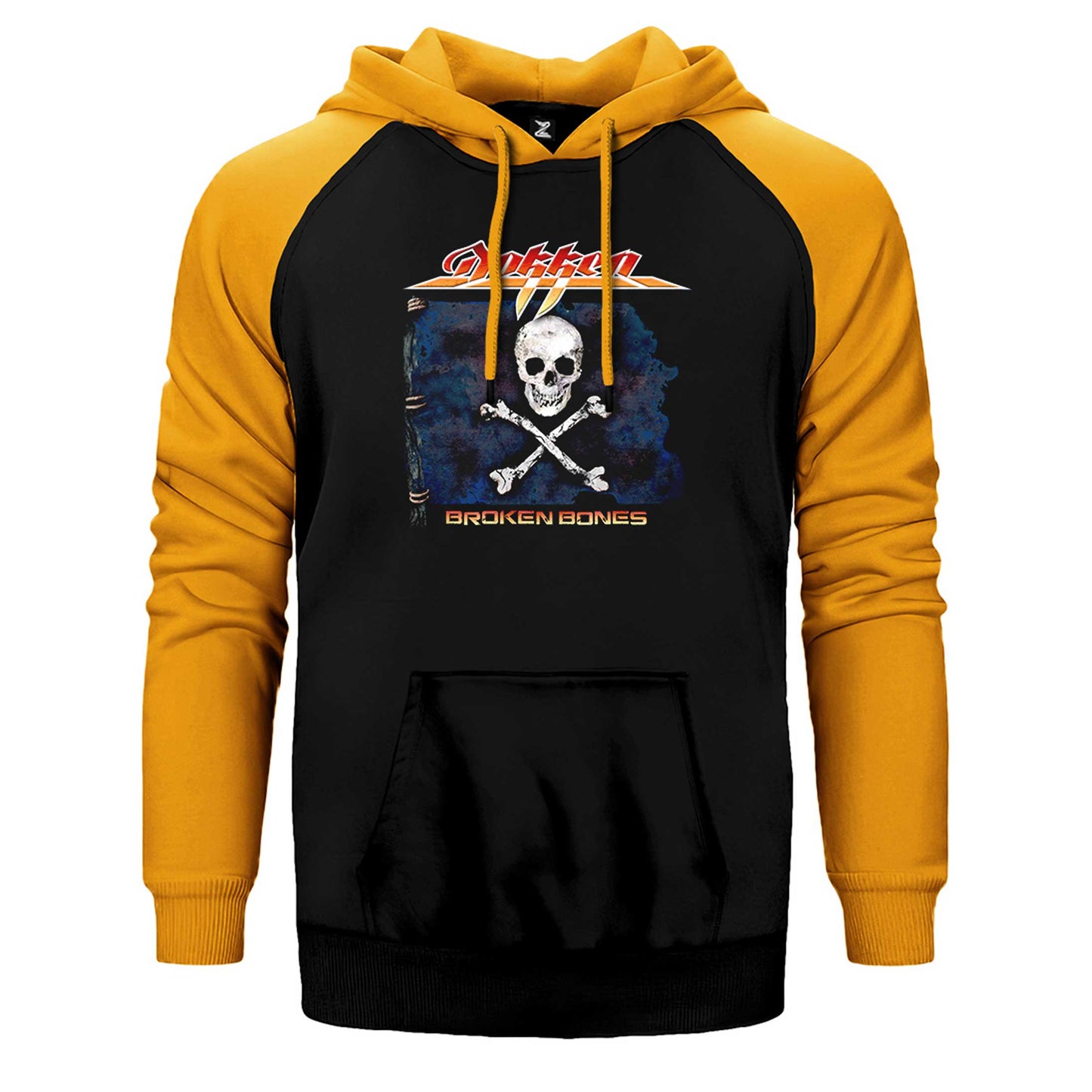 Dokken Broken Bones Çift Renk Reglan Kol Sweatshirt / Hoodie