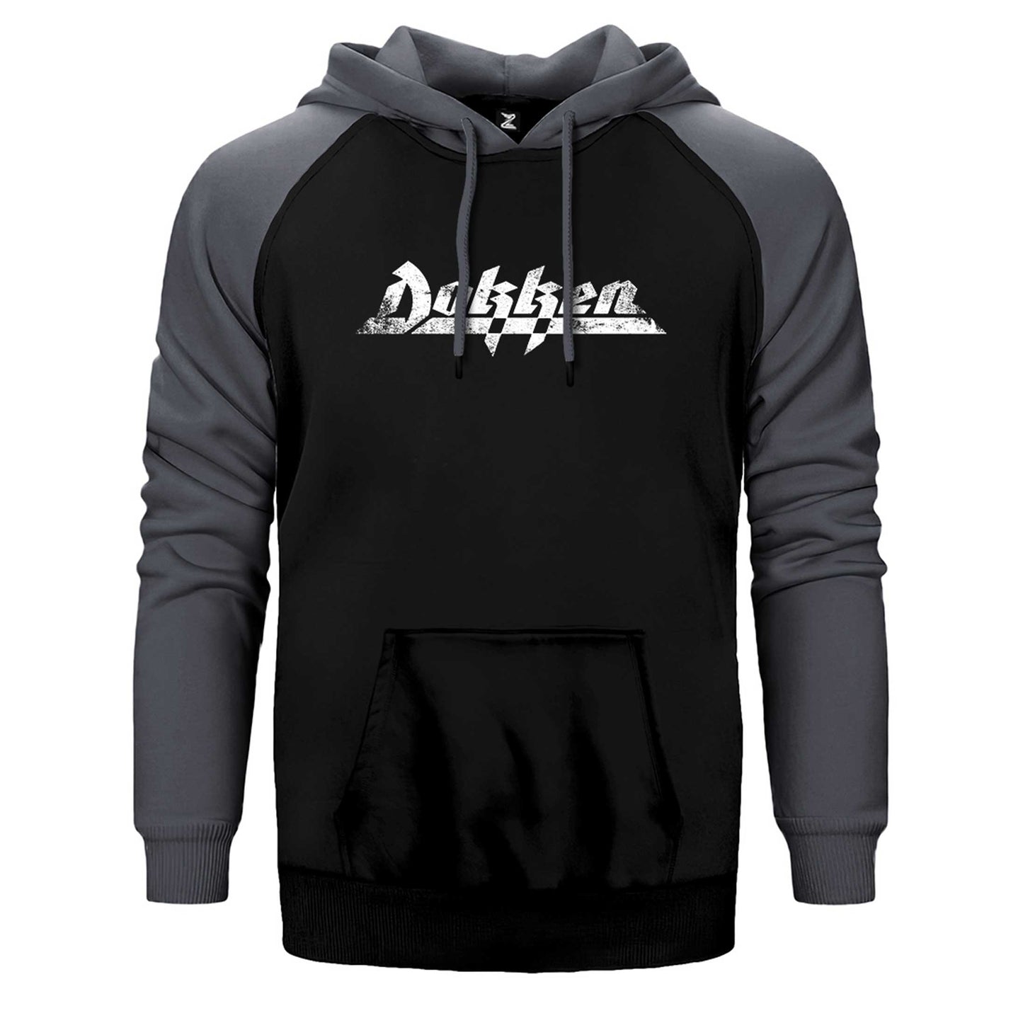 Dokken Logo Çift Renk Reglan Kol Sweatshirt / Hoodie