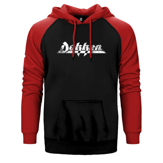 Dokken Logo Çift Renk Reglan Kol Sweatshirt / Hoodie