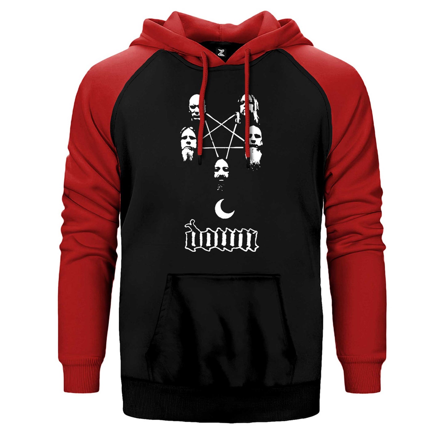 Down Grup Çift Renk Reglan Kol Sweatshirt / Hoodie