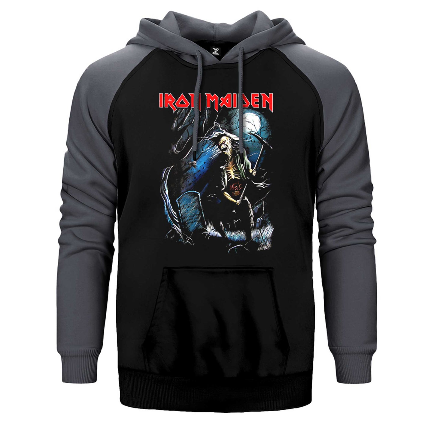 Iron Maiden Benjamin Çift Renk Reglan Kol Sweatshirt / Hoodie
