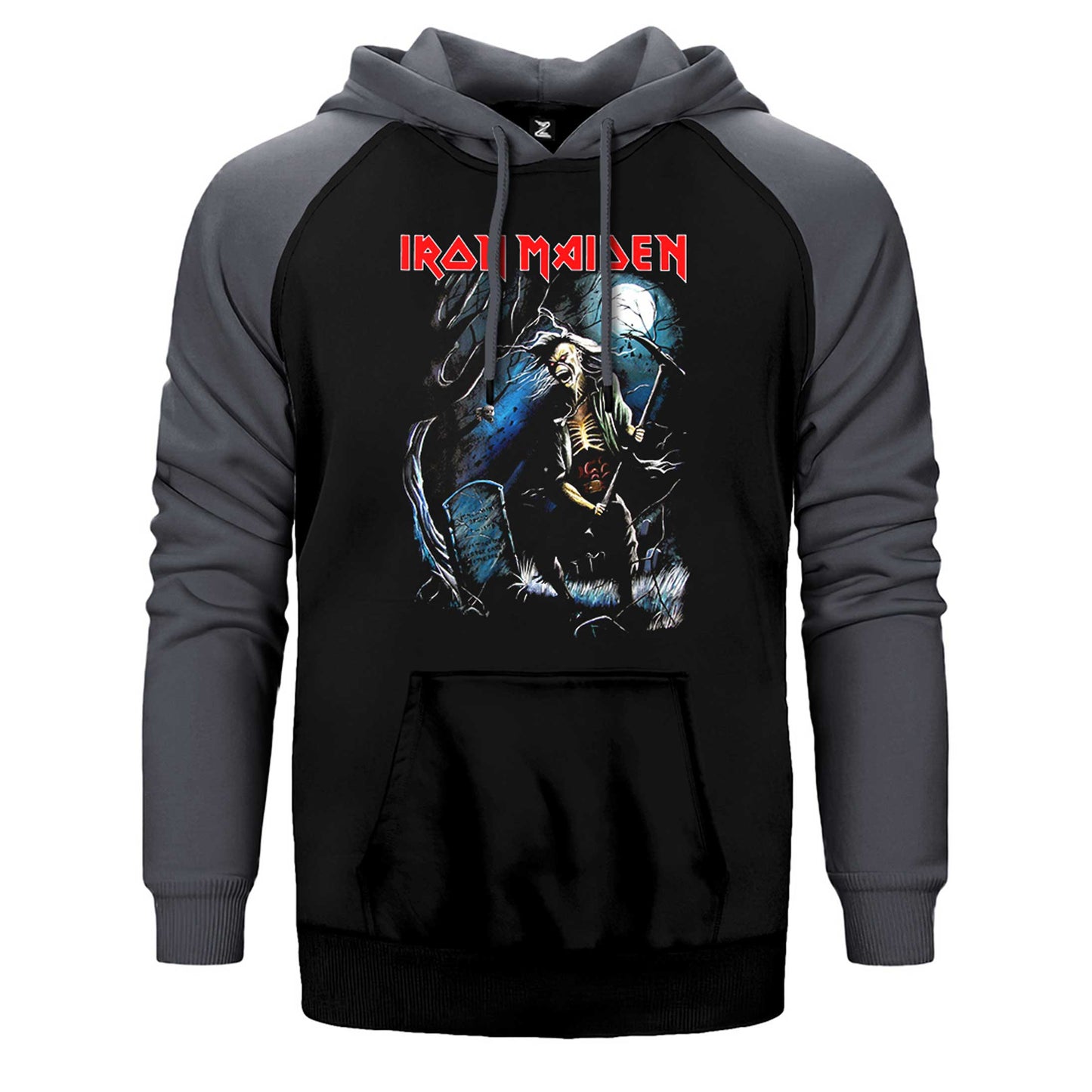 Iron Maiden Benjamin Çift Renk Reglan Kol Sweatshirt / Hoodie