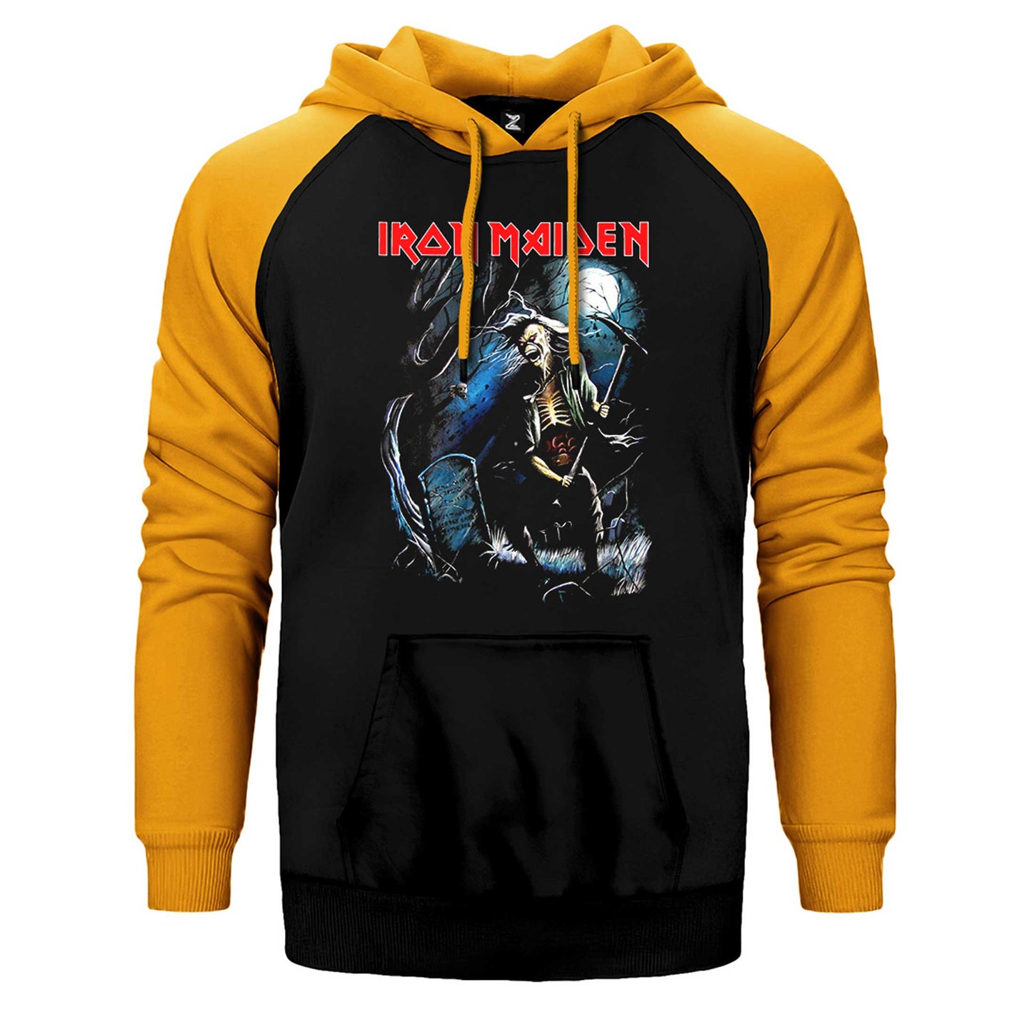 Iron Maiden Benjamin Çift Renk Reglan Kol Sweatshirt / Hoodie