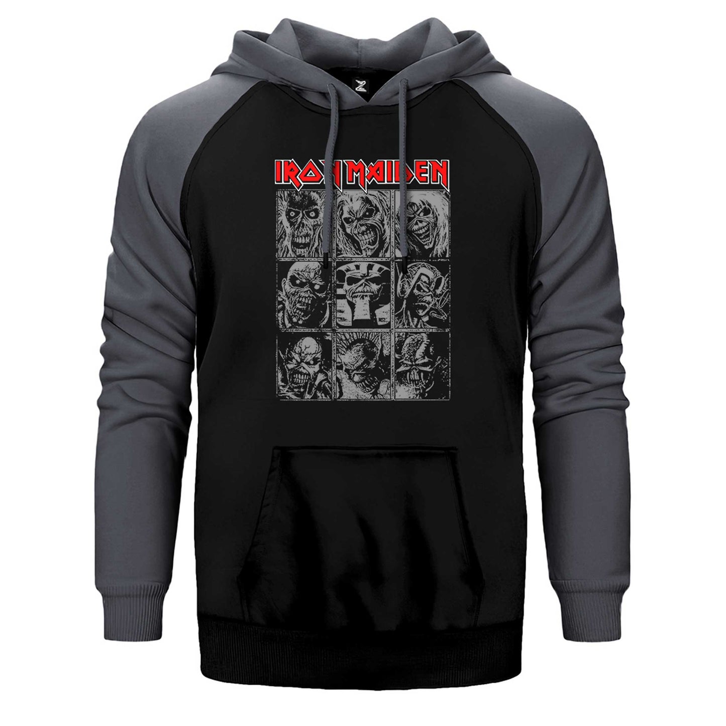 Iron Maiden Cover Eddie Album Çift Renk Reglan Kol Sweatshirt / Hoodie