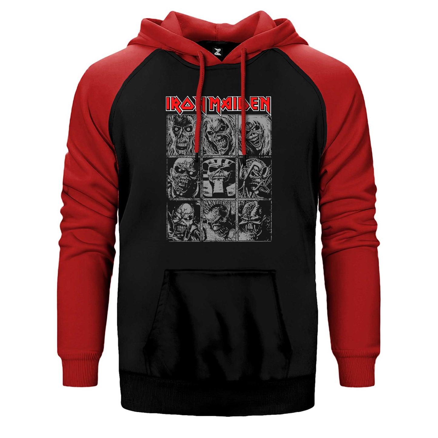 Iron Maiden Cover Eddie Album Çift Renk Reglan Kol Sweatshirt / Hoodie