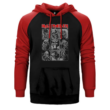 Iron Maiden Cover Eddie Album Çift Renk Reglan Kol Sweatshirt / Hoodie