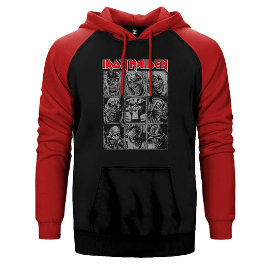 Iron Maiden Cover Eddie Album Çift Renk Reglan Kol Sweatshirt / Hoodie