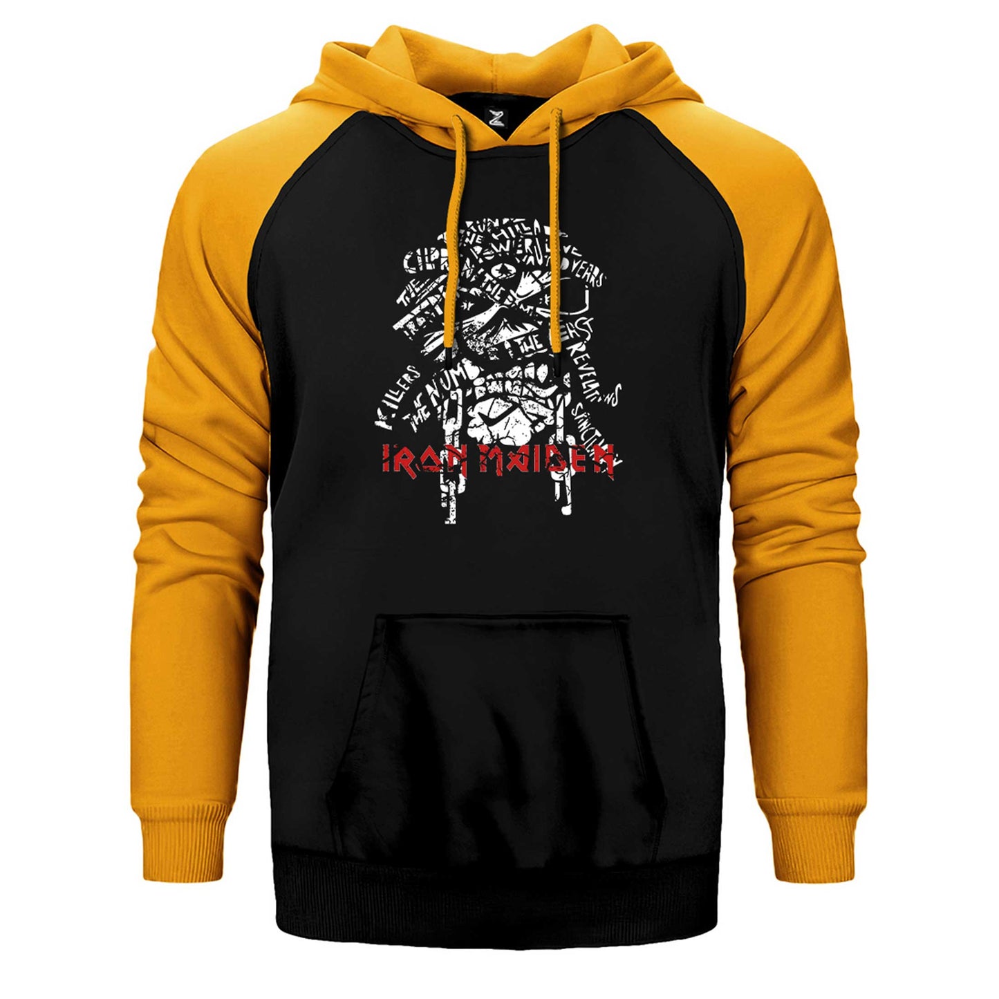 Iron Maiden Long Sleeve Çift Renk Reglan Kol Sweatshirt / Hoodie