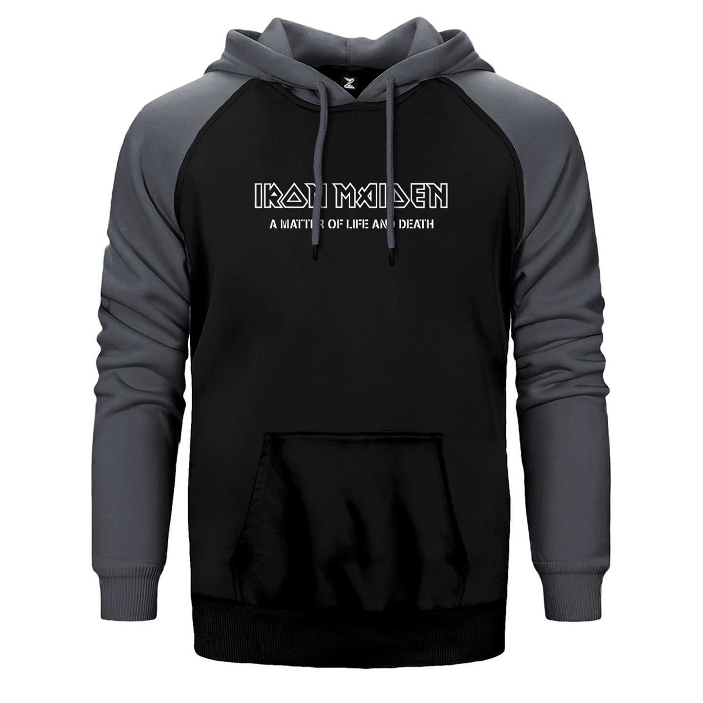 Iron Maiden Matter Of Life Yazı Çift Renk Reglan Kol Sweatshirt / Hoodie