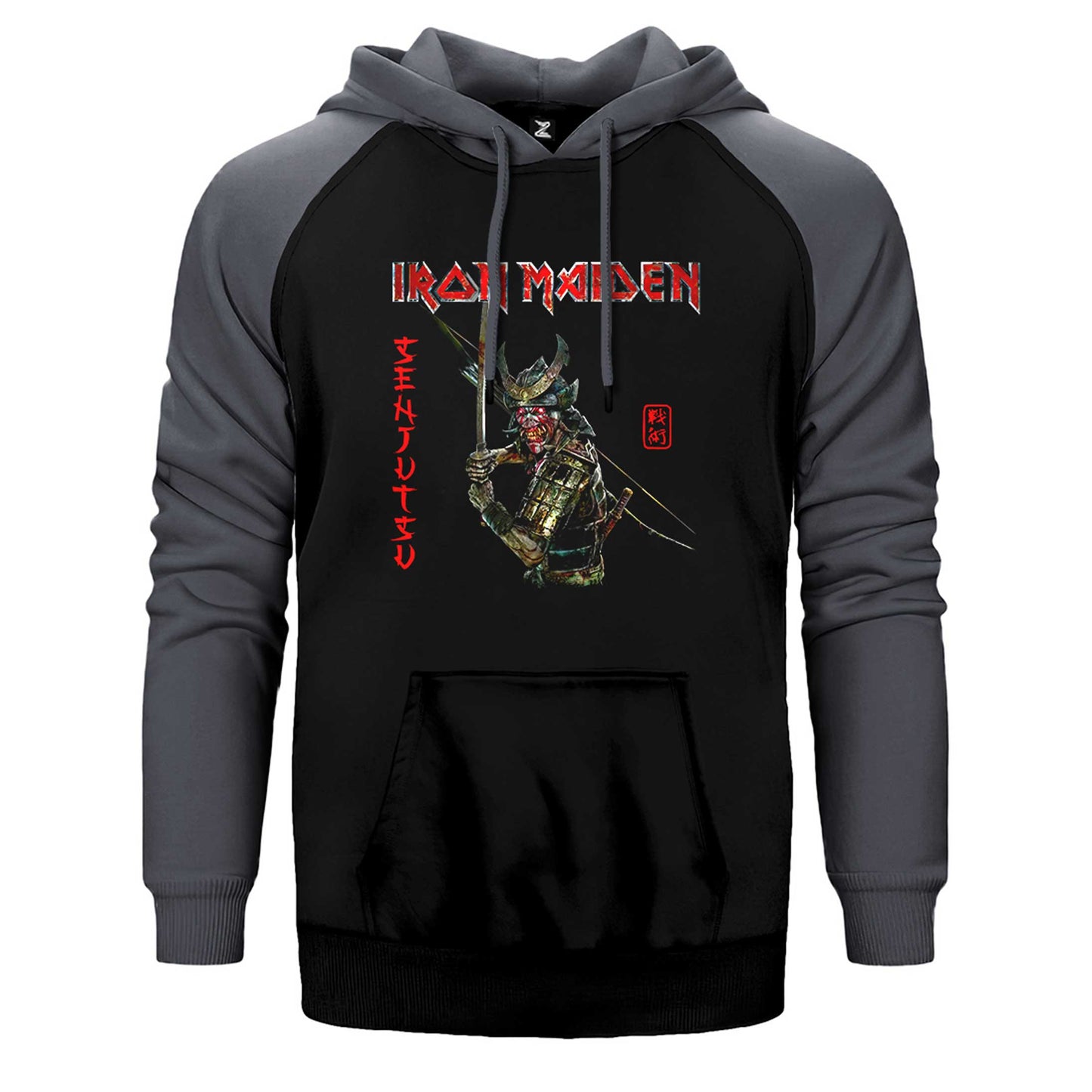 Iron Maiden Senjutsu Çift Renk Reglan Kol Sweatshirt / Hoodie