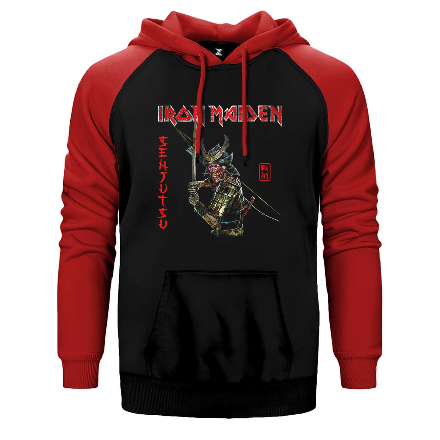 Iron Maiden Senjutsu Çift Renk Reglan Kol Sweatshirt / Hoodie