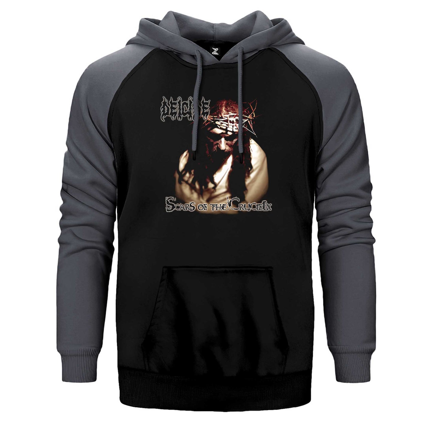 Deicide Scars Of The Crucifix Çift Renk Reglan Kol Sweatshirt / Hoodie