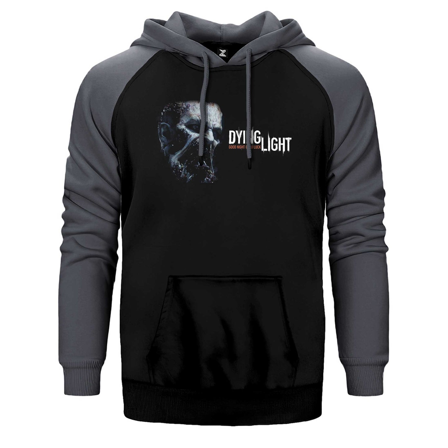 Dying Light Zombi Head Çift Renk Reglan Kol Sweatshirt / Hoodie