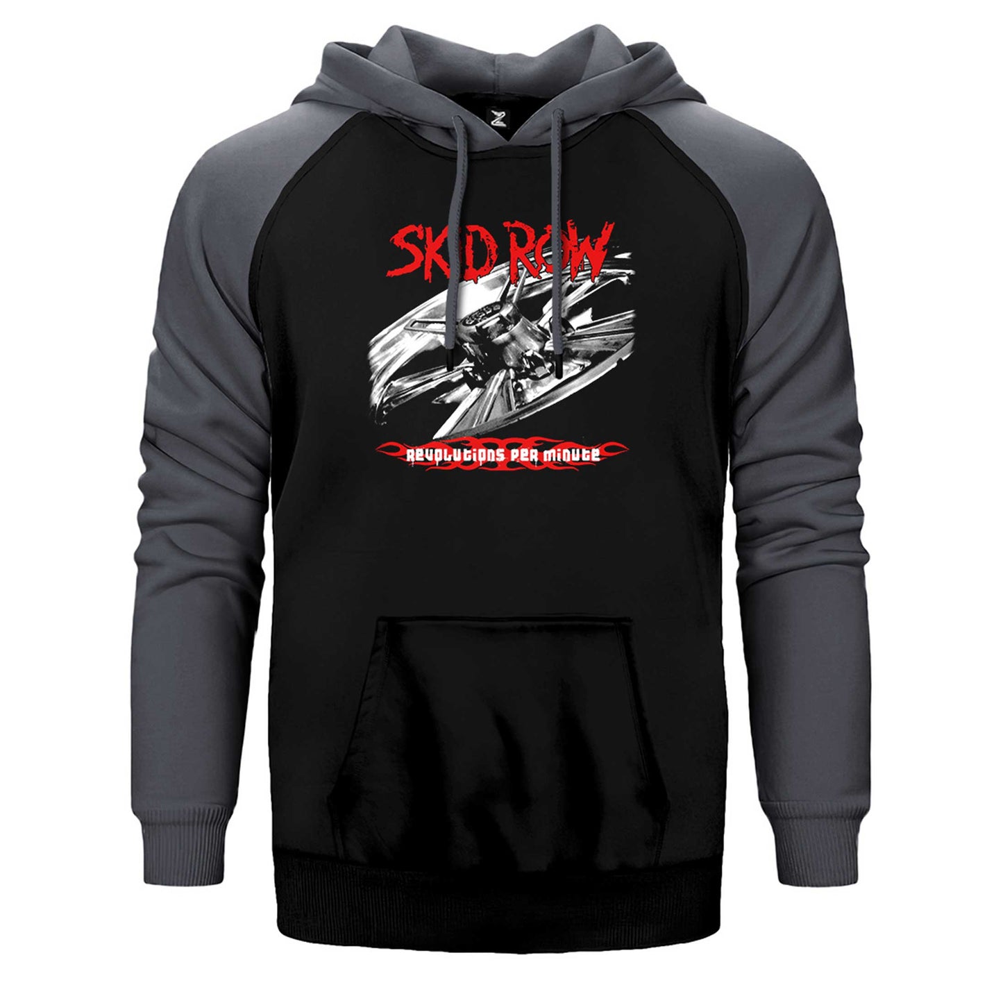 Skid Row Revolutions Per Minute Çift Renk Reglan Kol Sweatshirt / Hoodie