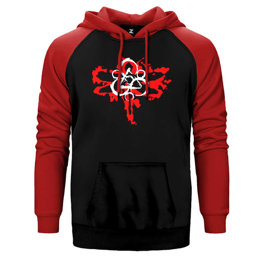 Coheed and Cambria Butterfly Logo Çift Renk Reglan Kol Sweatshirt / Hoodie
