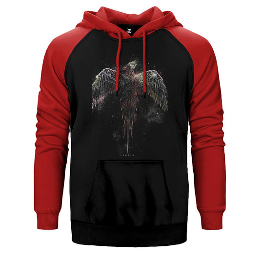 Anka Kuşu Phoenix Çift Renk Reglan Kol Sweatshirt / Hoodie