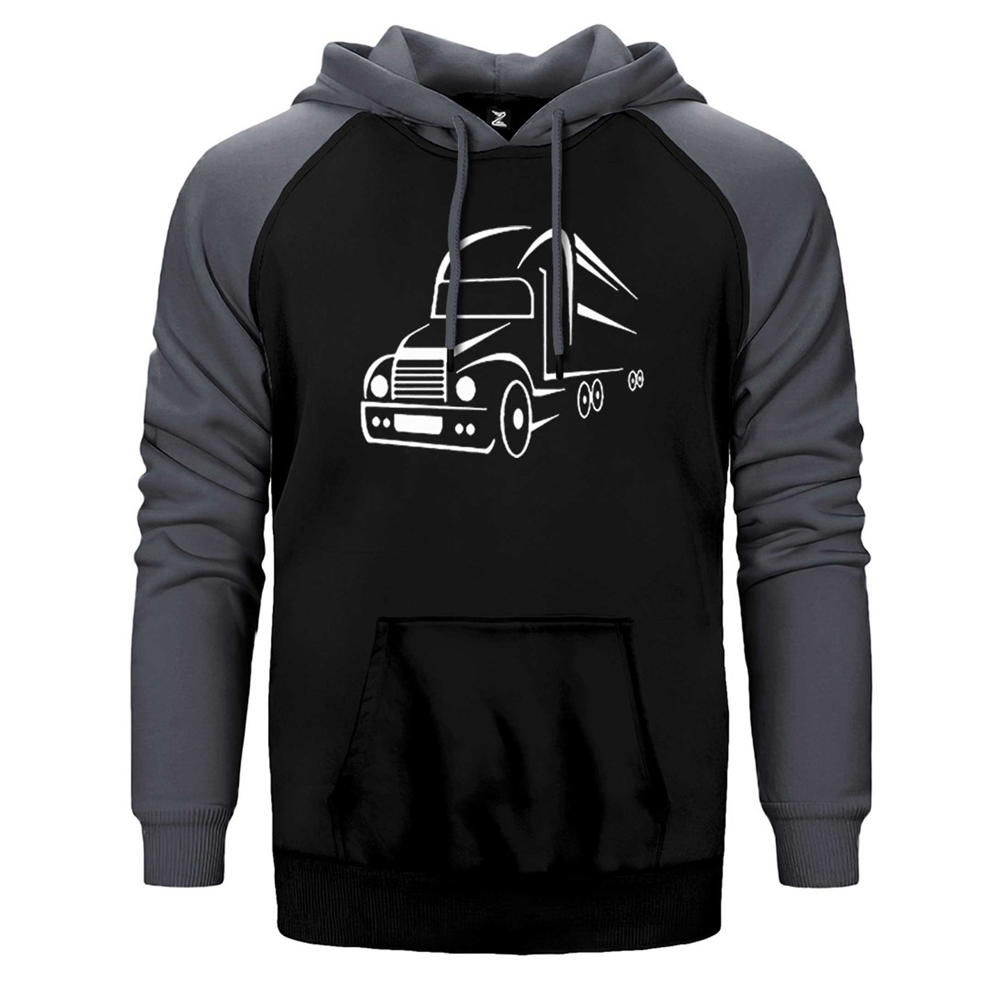 Tır Silüet Çift Renk Reglan Kol Sweatshirt / Hoodie