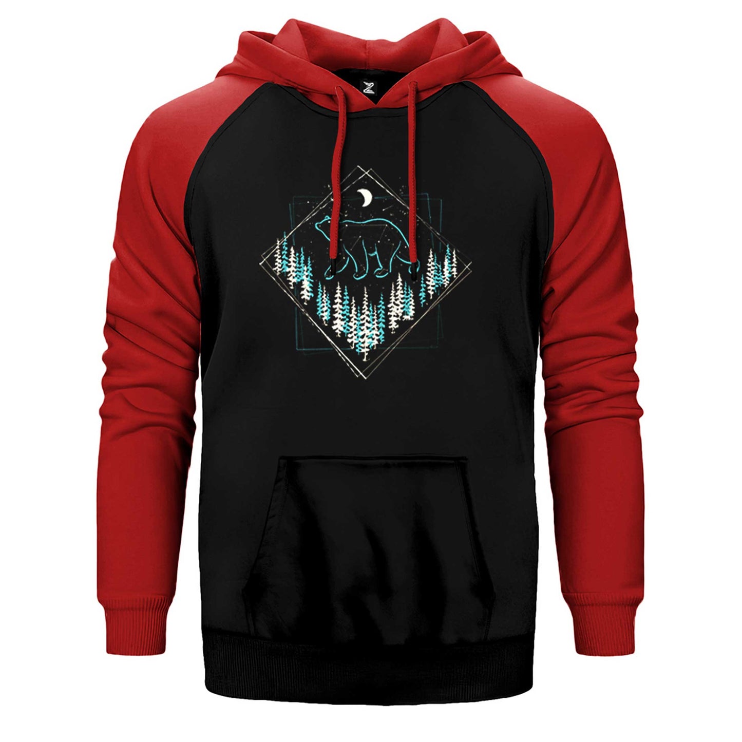 Bear Takım Yıldızı Çift Renk Reglan Kol Sweatshirt / Hoodie