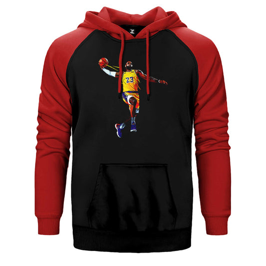 Lebron James Color Çift Renk Reglan Kol Sweatshirt / Hoodie
