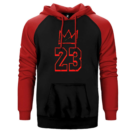 Lebron James King 23 Çift Renk Reglan Kol Sweatshirt / Hoodie
