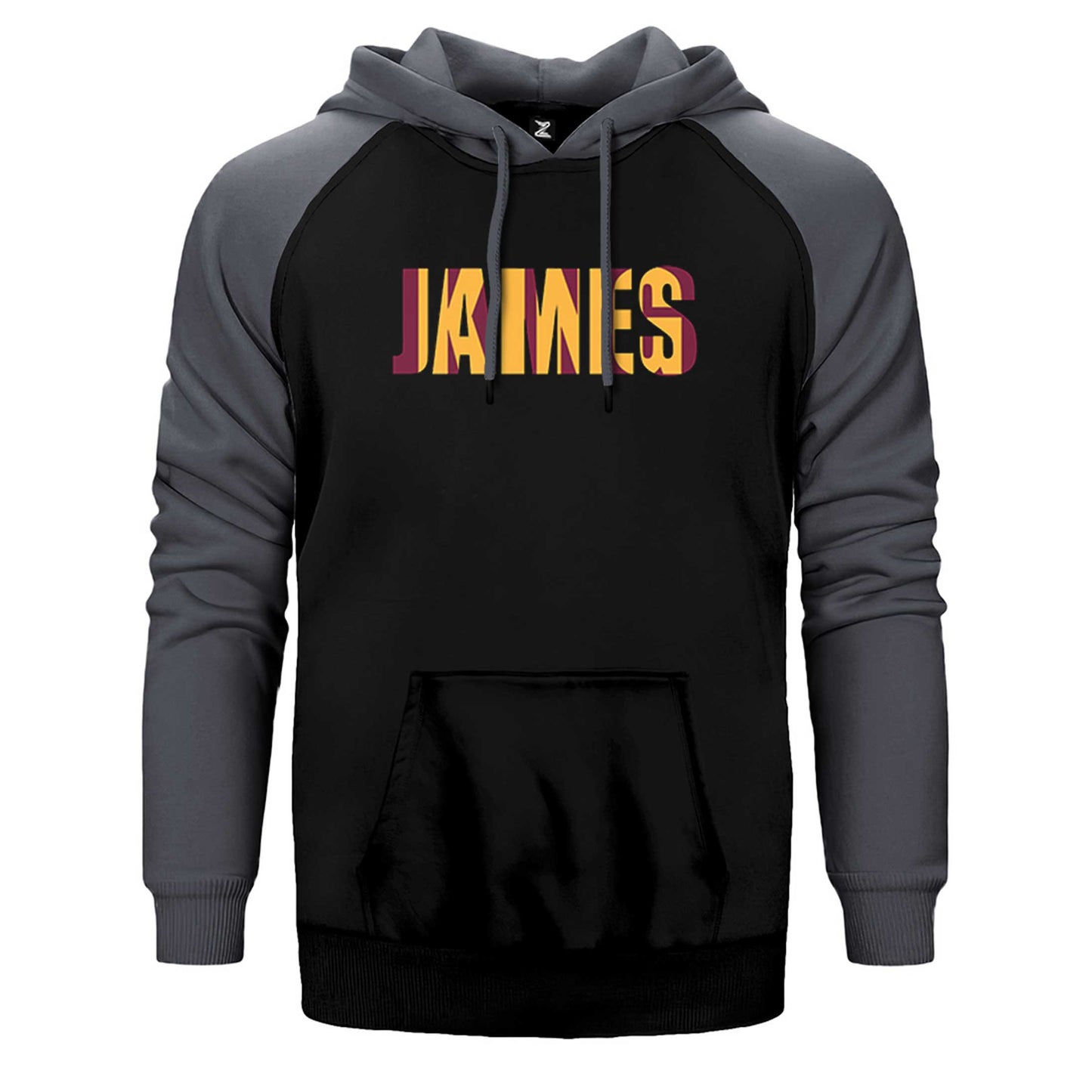 Lebron James Yazı Çift Renk Reglan Kol Sweatshirt / Hoodie
