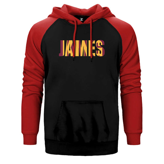 Lebron James Yazı Çift Renk Reglan Kol Sweatshirt / Hoodie