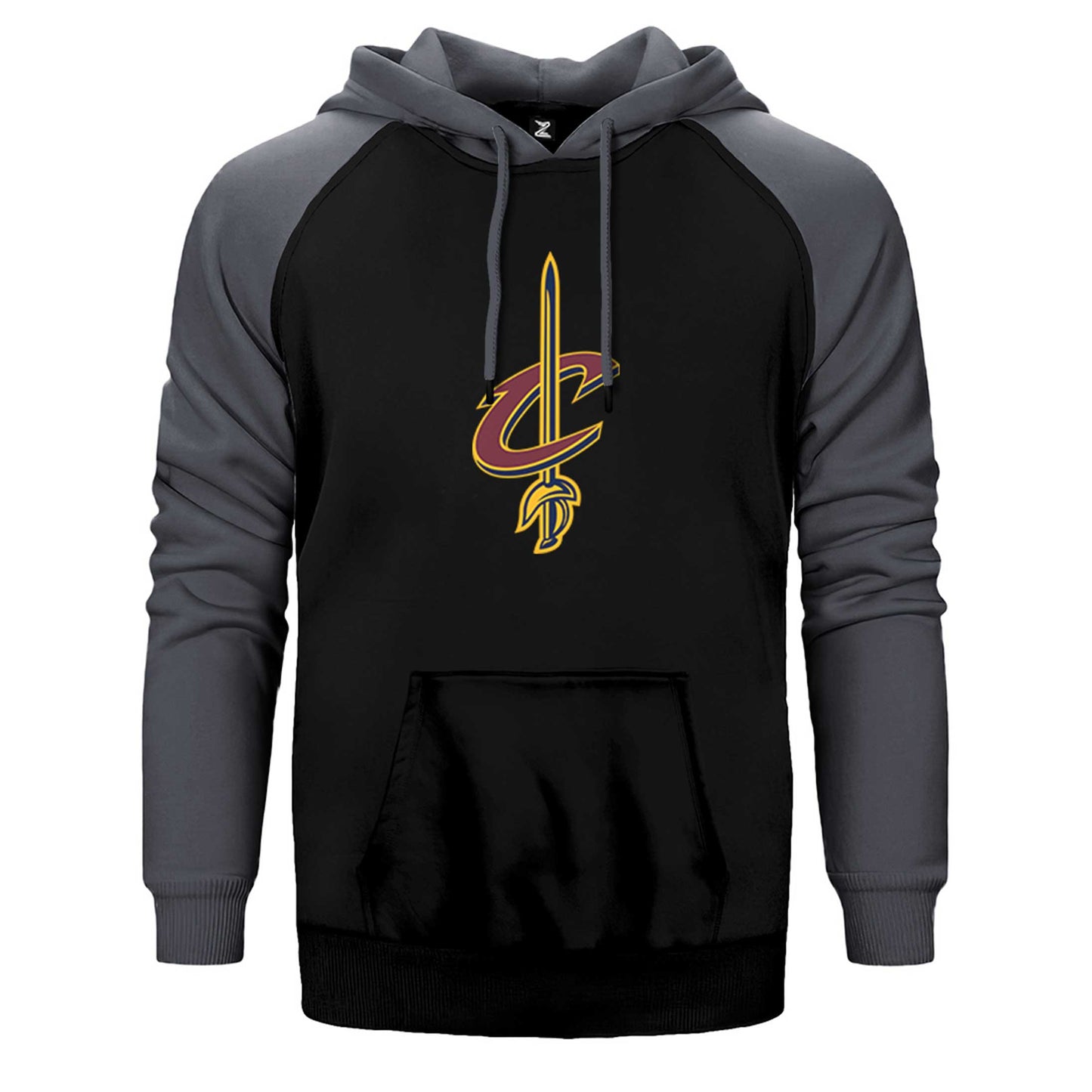 Clevaland Cavaliars Sword Çift Renk Reglan Kol Sweatshirt / Hoodie