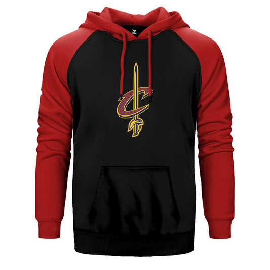 Clevaland Cavaliars Sword Çift Renk Reglan Kol Sweatshirt / Hoodie