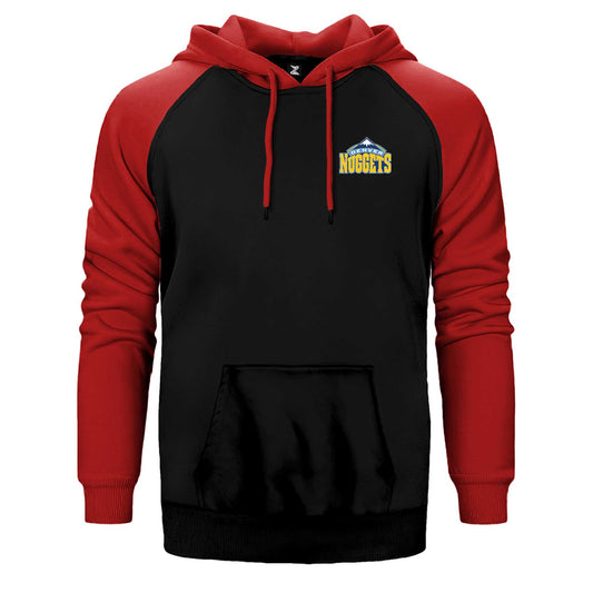 Denver Nuggets Logo Çift Renk Reglan Kol Sweatshirt / Hoodie
