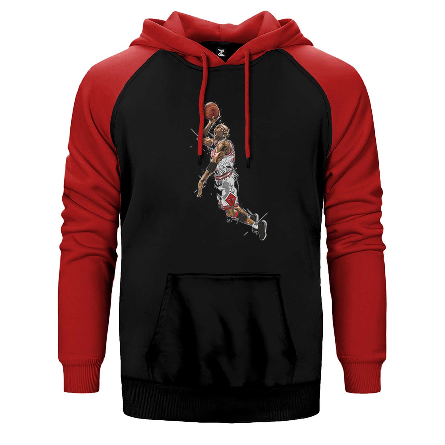 Micheal Jordan Attempt Çift Renk Reglan Kol Sweatshirt / Hoodie