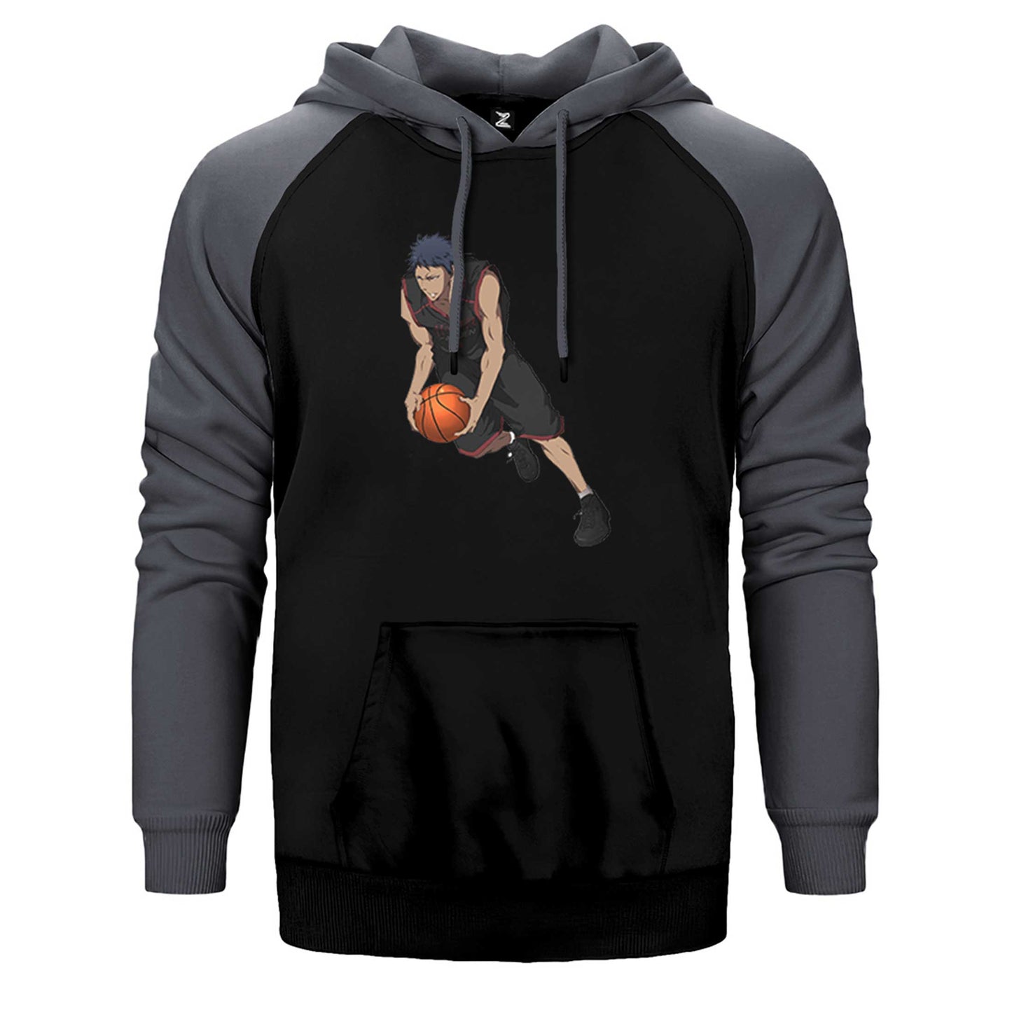 Black Baller Anime Çift Renk Reglan Kol Sweatshirt / Hoodie