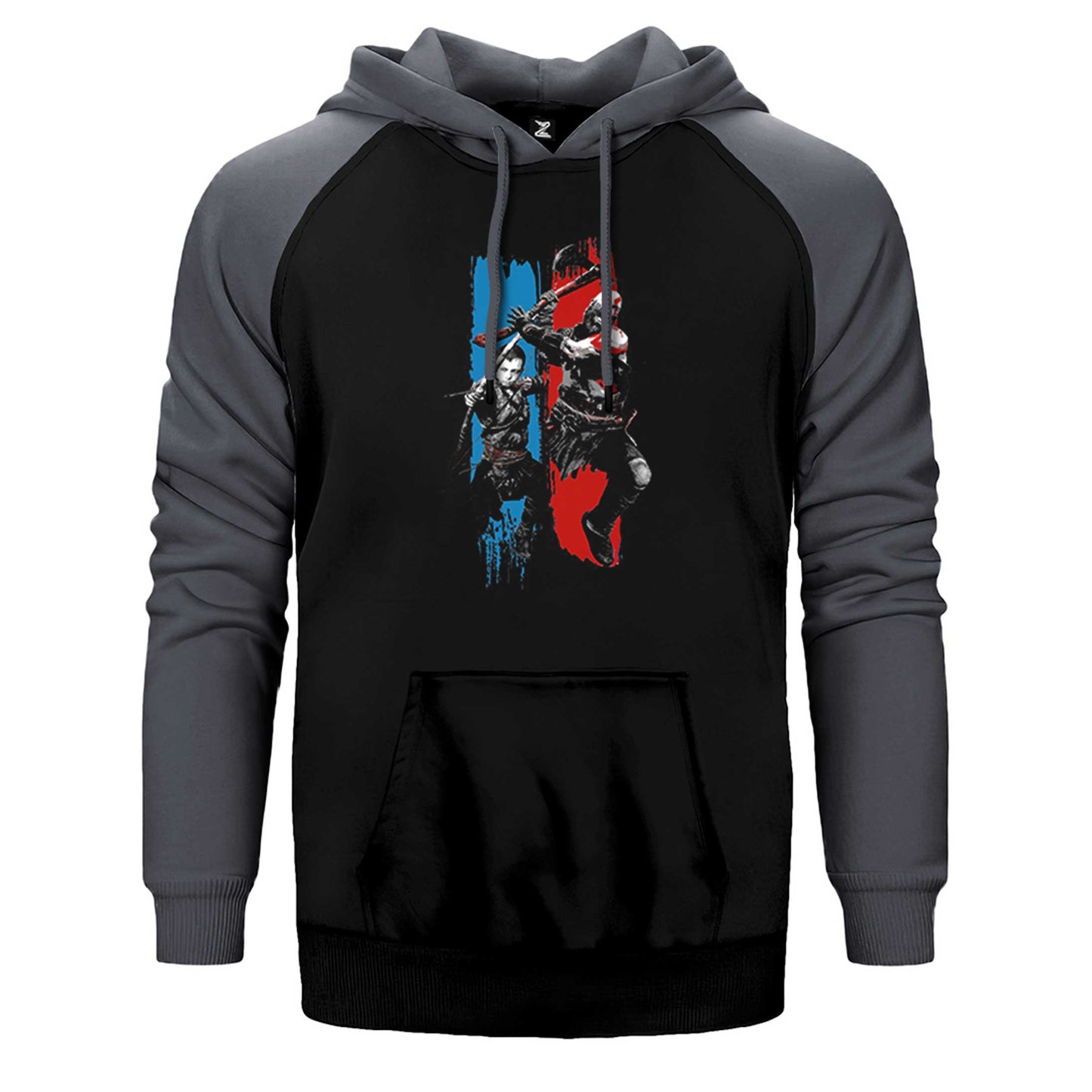 God Of War Atreus Kratos Family Çift Renk Reglan Kol Sweatshirt / Hoodie