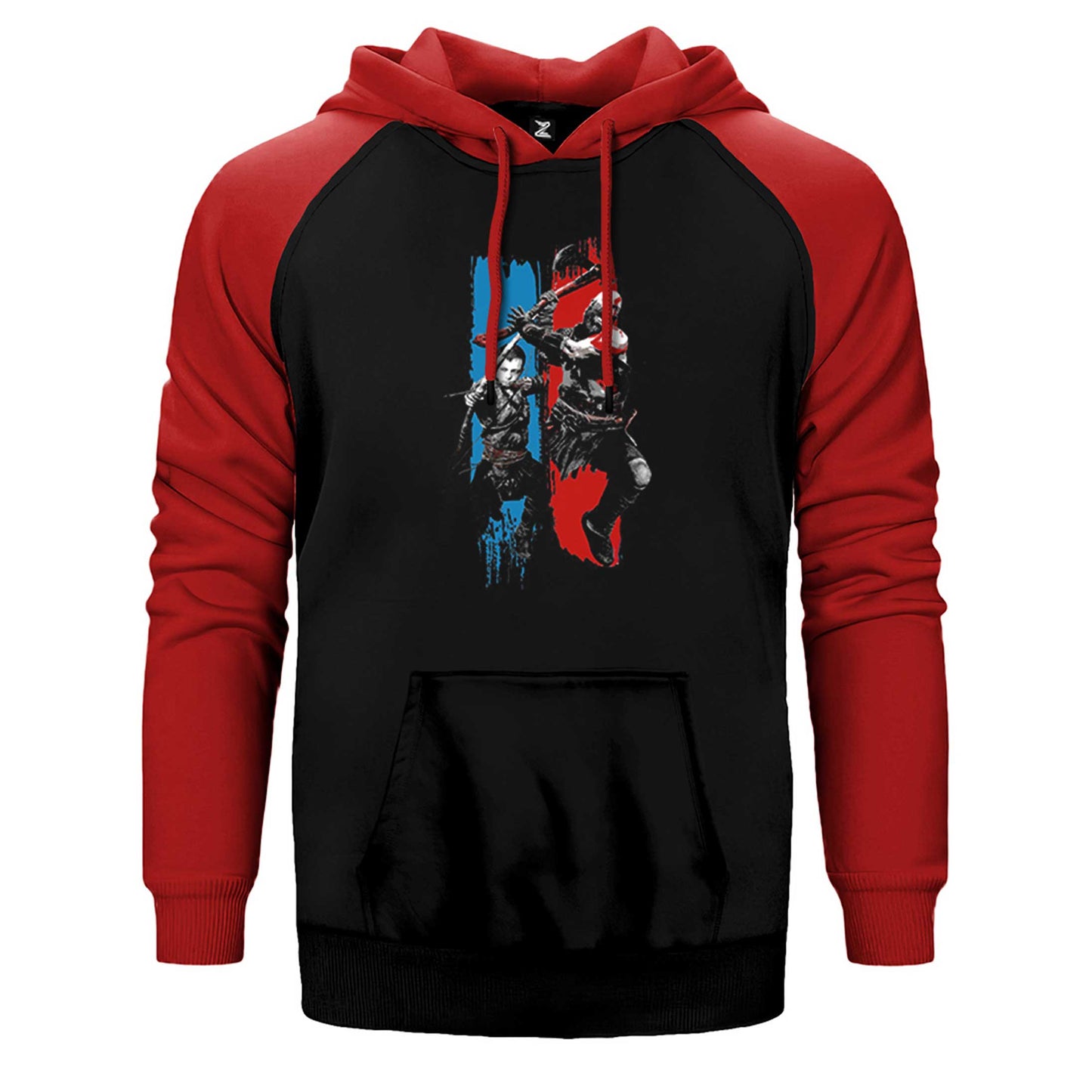 God Of War Atreus Kratos Family Çift Renk Reglan Kol Sweatshirt / Hoodie