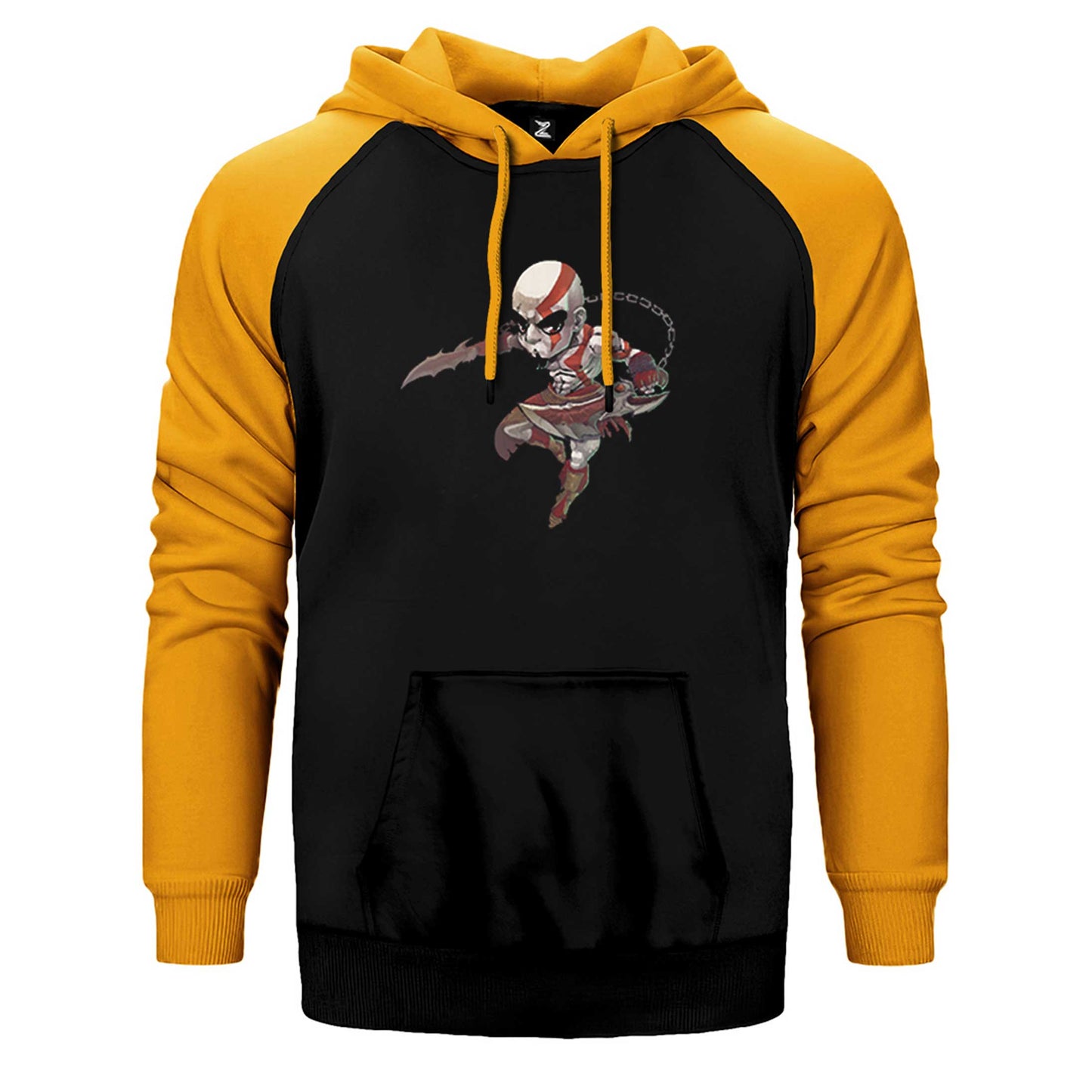 God Of War Kratos Cartoon Çift Renk Reglan Kol Sweatshirt / Hoodie