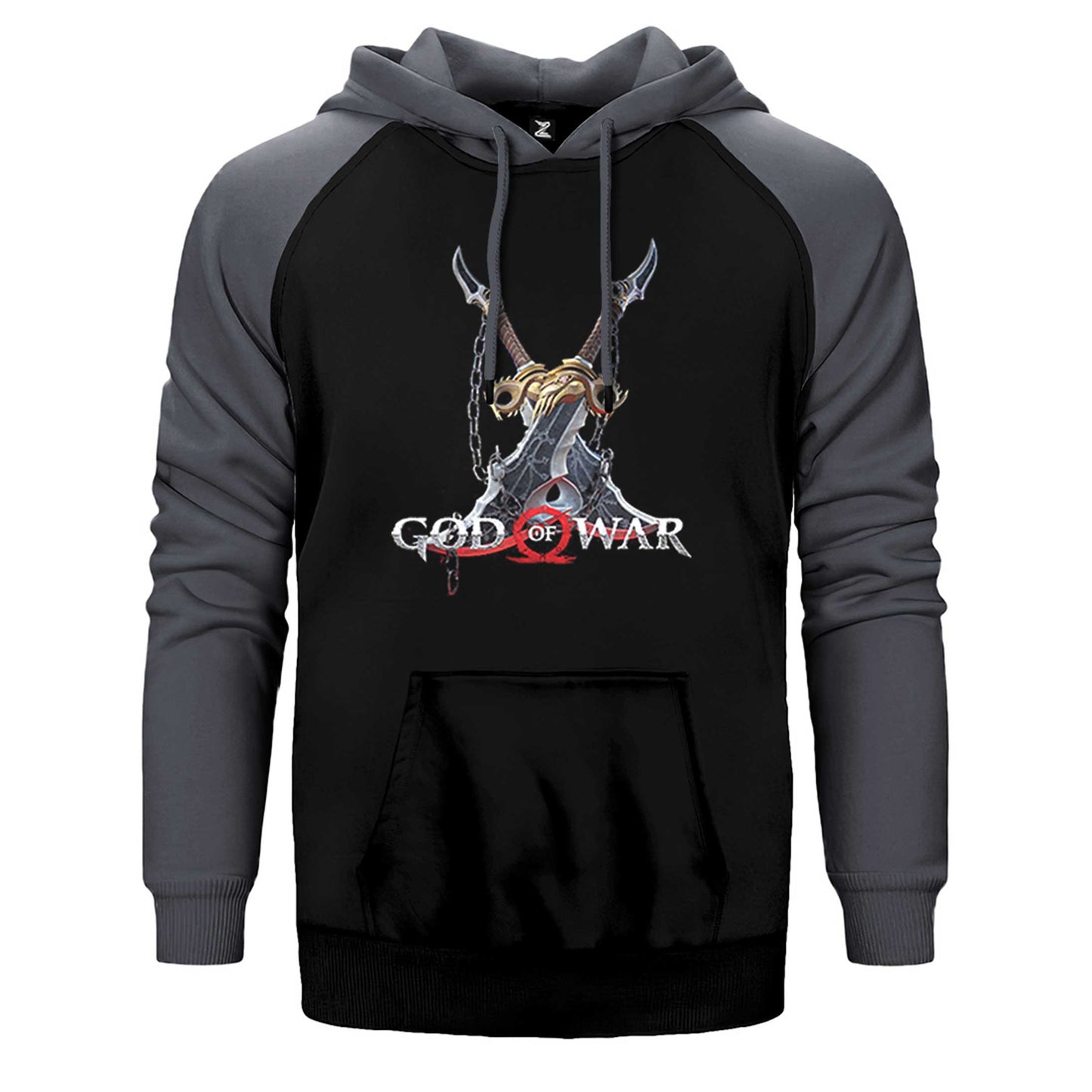 God Of War Kratos Kılıçları Çift Renk Reglan Kol Sweatshirt / Hoodie