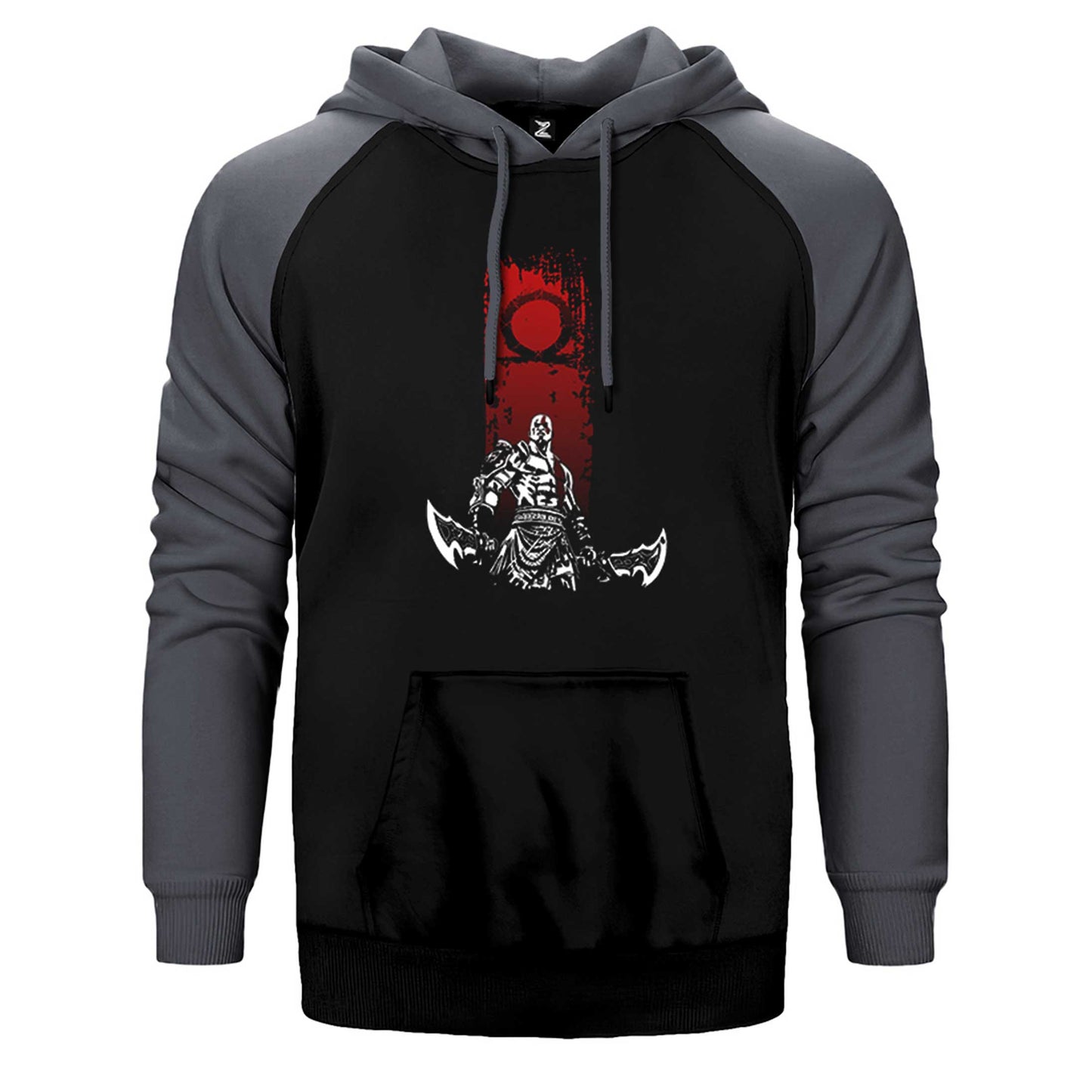 God Of War Kratos Logo Çift Renk Reglan Kol Sweatshirt / Hoodie