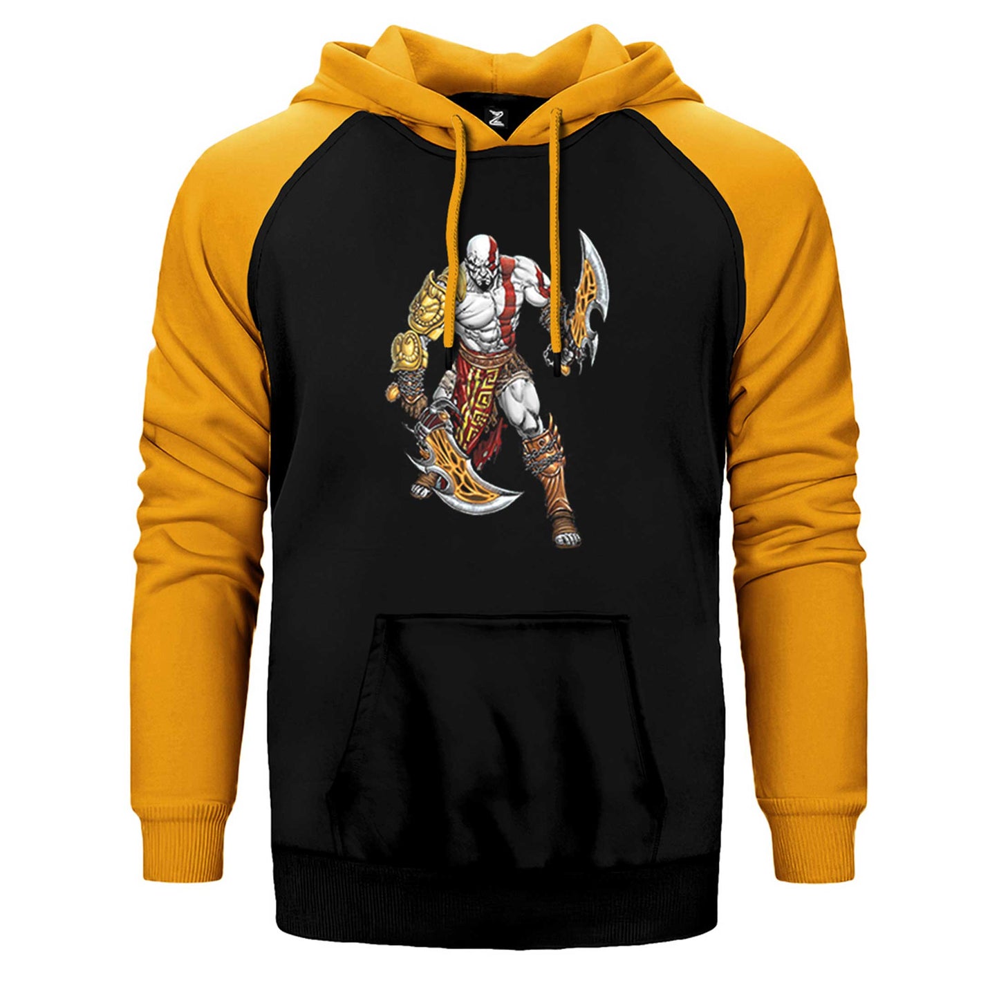 God Of War Kratos Savaşçı Çift Renk Reglan Kol Sweatshirt / Hoodie