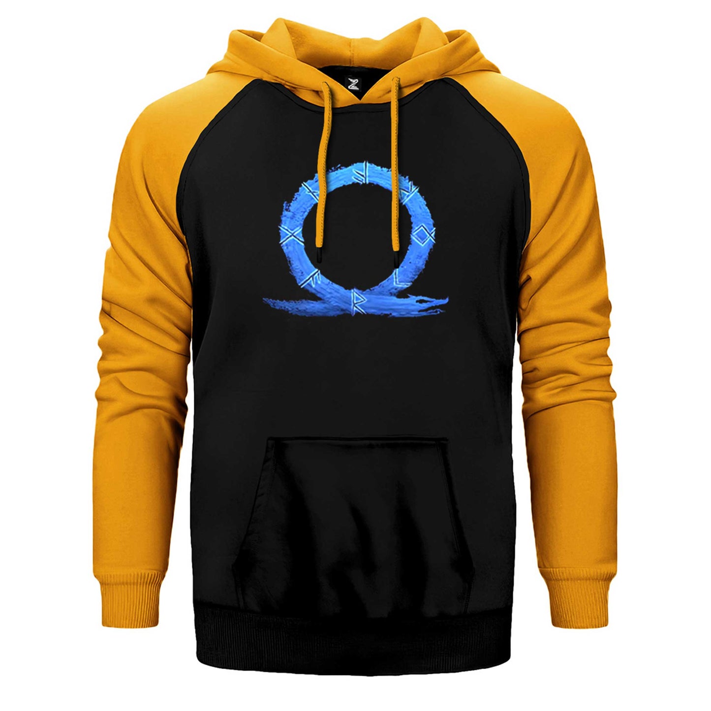 God of War Ragnarok Blue Logo Çift Renk Reglan Kol Sweatshirt / Hoodie