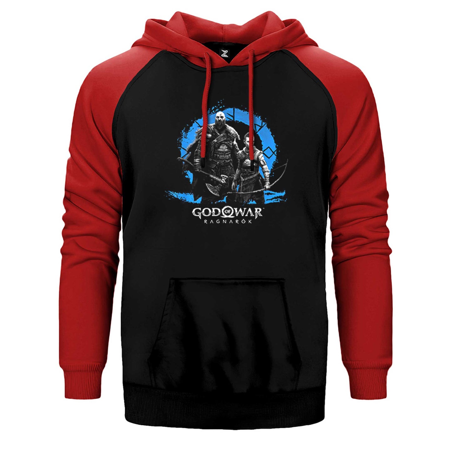 God of War Ragnarok Kratos Atreus Logo Çift Renk Reglan Kol Sweatshirt / Hoodie