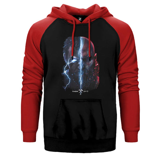 God Of War Ragnarok Thor Çift Renk Reglan Kol Sweatshirt / Hoodie